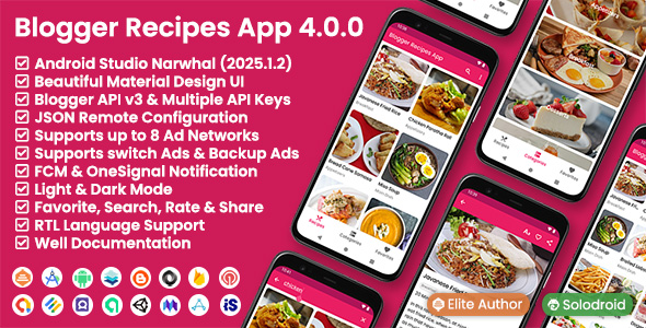blogger recipes app blogger api v3